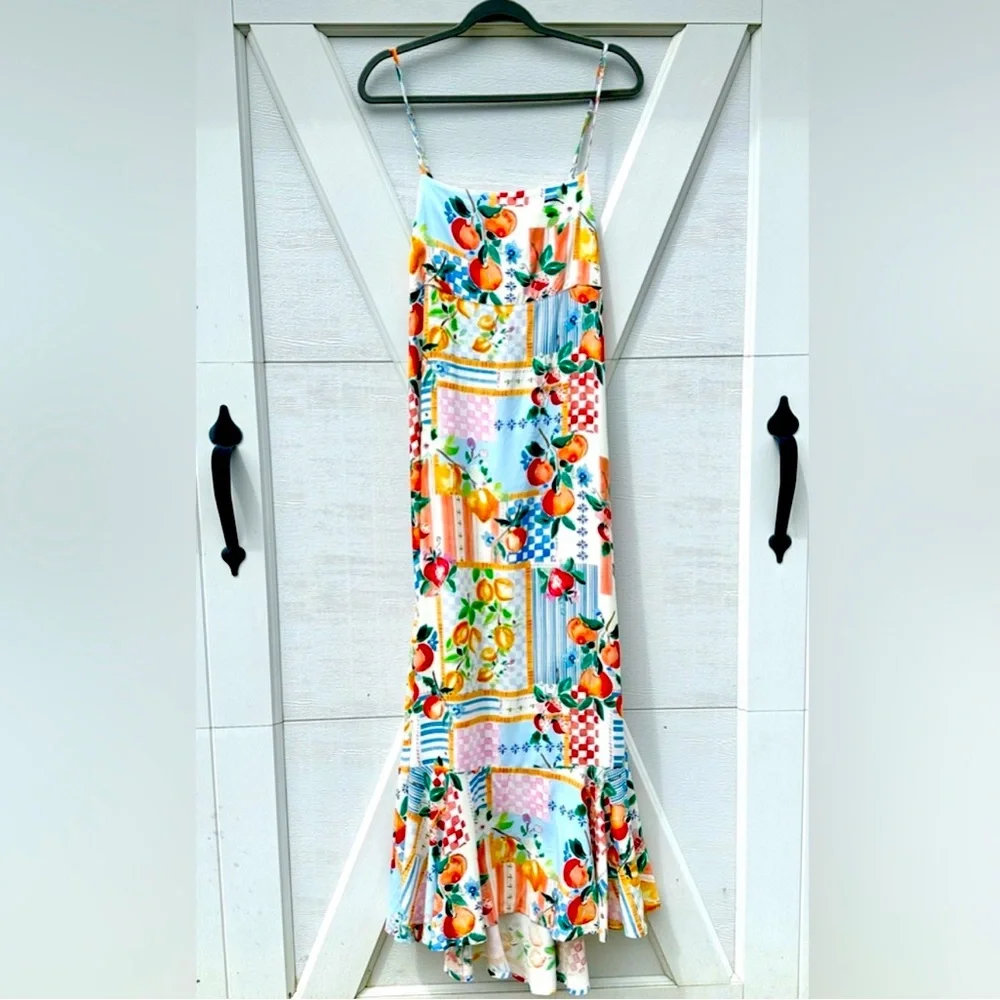 paper heart dress Paper Heart Anthropologie Mexico Maxi Dress Linen Blend Red Fuego Medium NWT